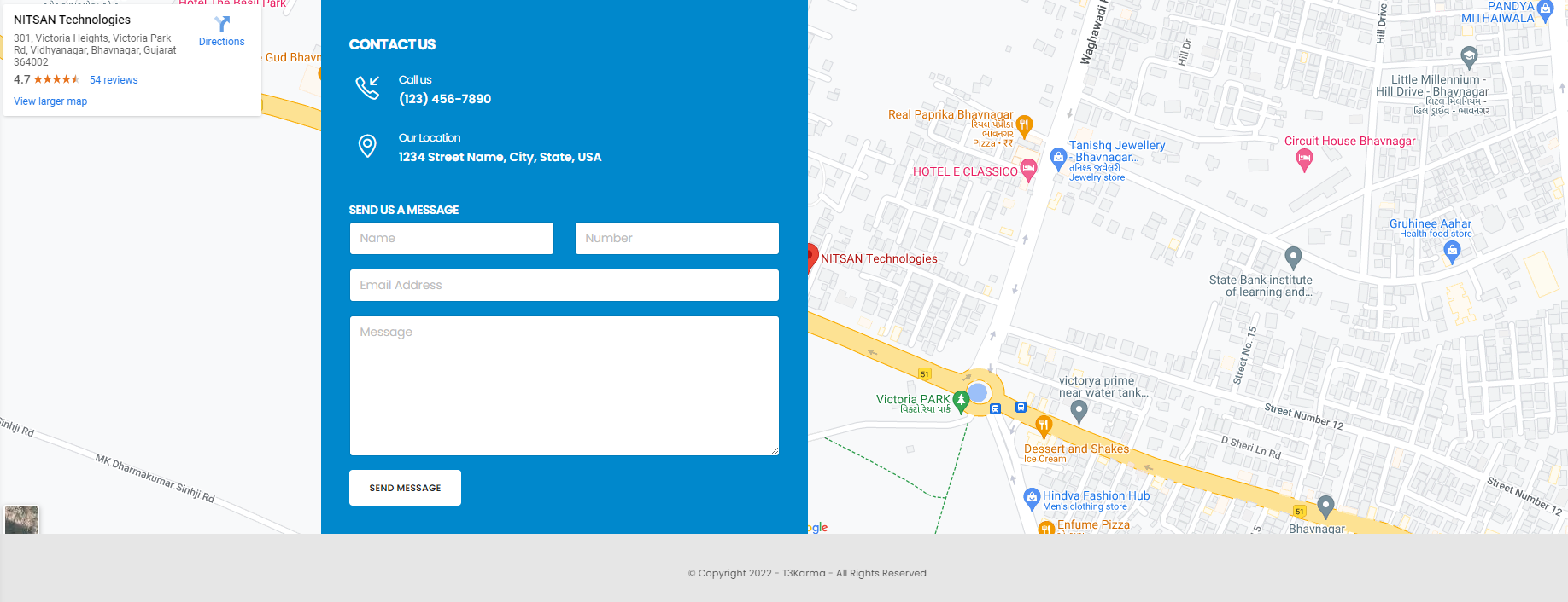 Contact Form Above the Map Contact Form Above the Map